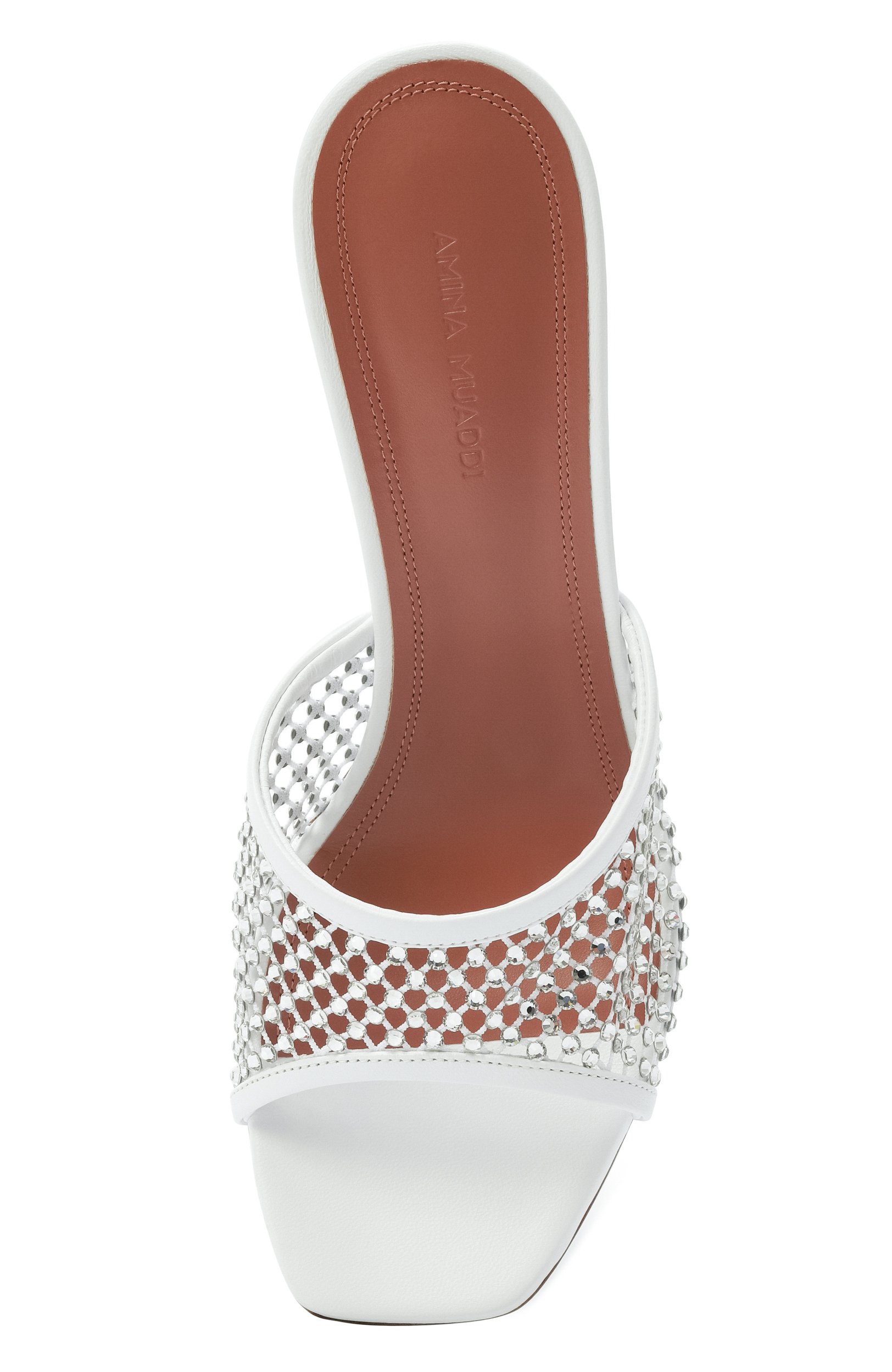Текстильные мюли lupita 95 AMINA MUADDI белого цвета по цене 99500 руб., арт. LUPITA CRYSTAL NET SLIPPER 95/NAPPA, фото 6 Текстильные мюли lupita 95 AMINA MUADDI, арт. LUPITA CRYSTAL NET SLIPPER 95/NAPPA, фото 6