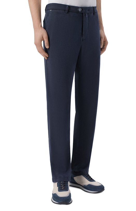 Брюки из лиоцелла Kiton UFPPERK0606H Синий  UFPPERK0606H Фото 3
