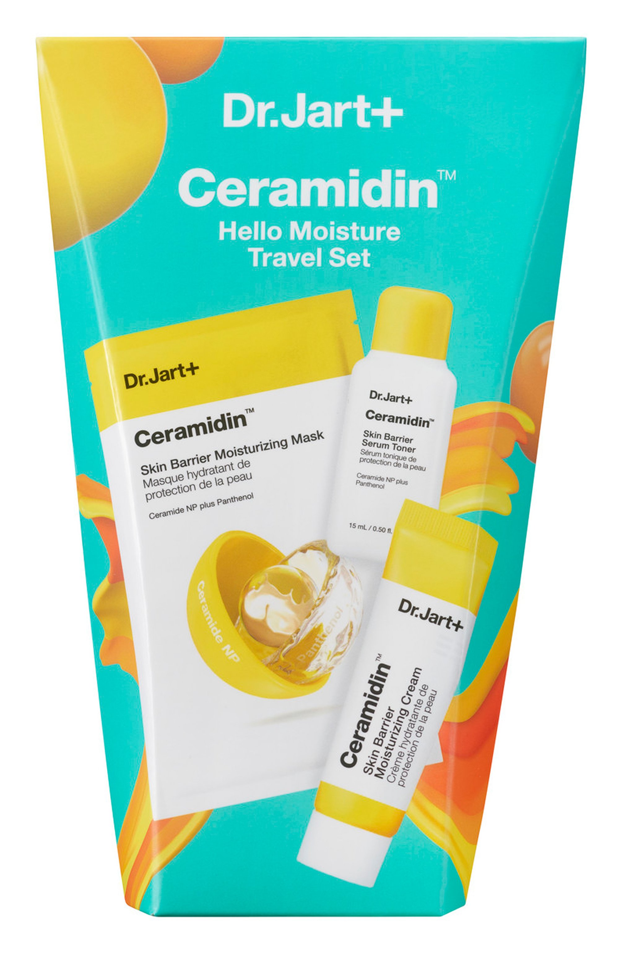 Набор увлажняющих средств для лица ceramidin hello moisture DR.JART+ бесцветного цвета по цене 1950 руб., арт. 1210001219236, фото 1 Набор увлажняющих средств для лица ceramidin hello moisture DR.JART+, арт. 1210001219236, фото 1