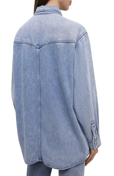 Джинсовая рубашка ISABEL MARANT ETOILE голубого цвета по цене 41200 руб., арт. CH0801-22P021E/TANIAMI, фото 4 Джинсовая рубашка ISABEL MARANT ETOILE, арт. CH0801-22P021E/TANIAMI, фото 4