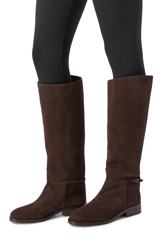 Замшевые сапоги Charlotte Le Silla 7151E030MCXLP0W Коричневый  7151E030MCXLP0W Фото 2