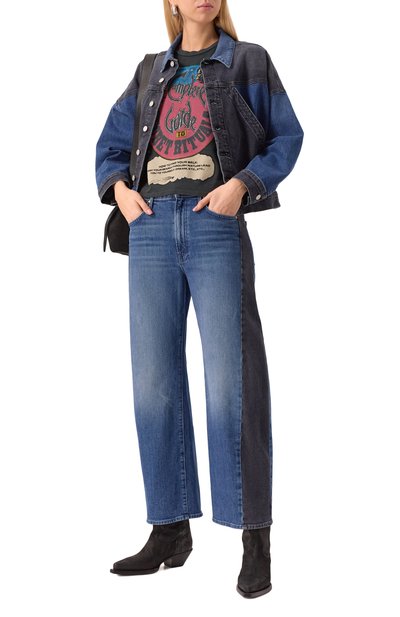 Хлопковая футболка MOTHER темно-серого цвета по цене 21900 руб., арт. 8621-601/M, фото 2 Хлопковая футболка MOTHER, арт. 8621-601/M, фото 2