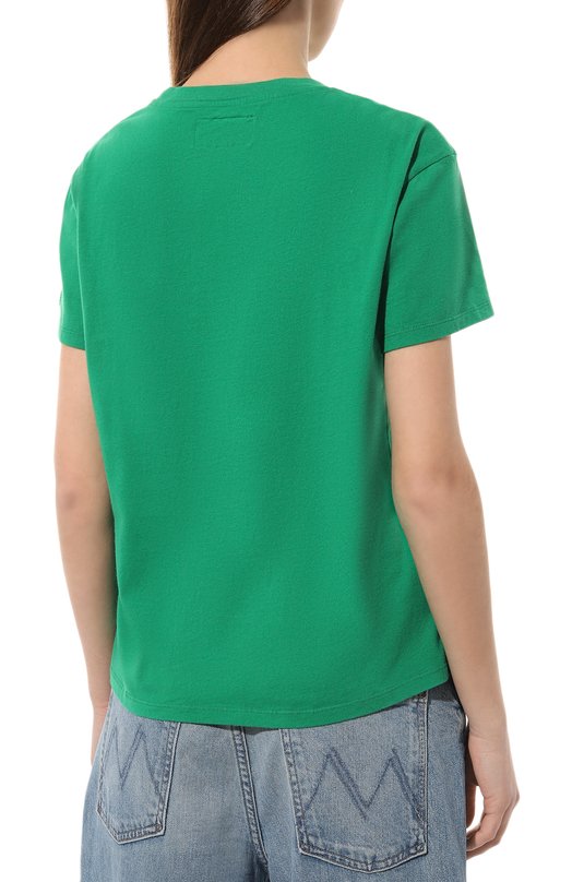 Хлопковые футболка MC2 Saint Barth STBW/EMILIE W/11467E Зелёный  STBW/EMILIE W/11467E Фото 4