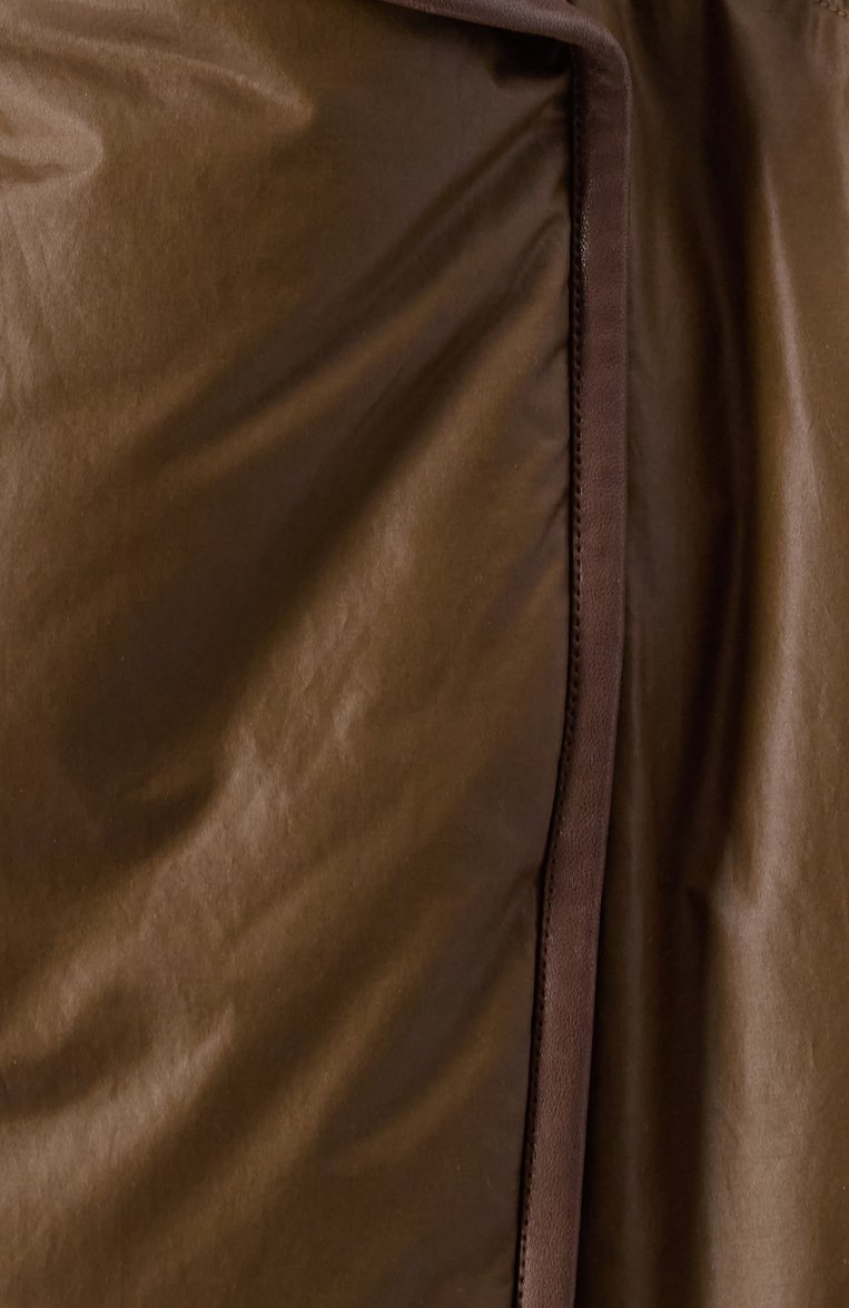 Женская утепленная куртка ISABEL MARANT коричневого цвета, арт. 24HMA0309FA-B4C01I | Фото 6 (Длина (верхняя одежда): Короткие; Рукава: Длинные; Материал подклада: Вискоза; Кросс-КТ: Куртка, Утепленные; Стили: Кэжуэл; Материал внешний: Синтетический материал)