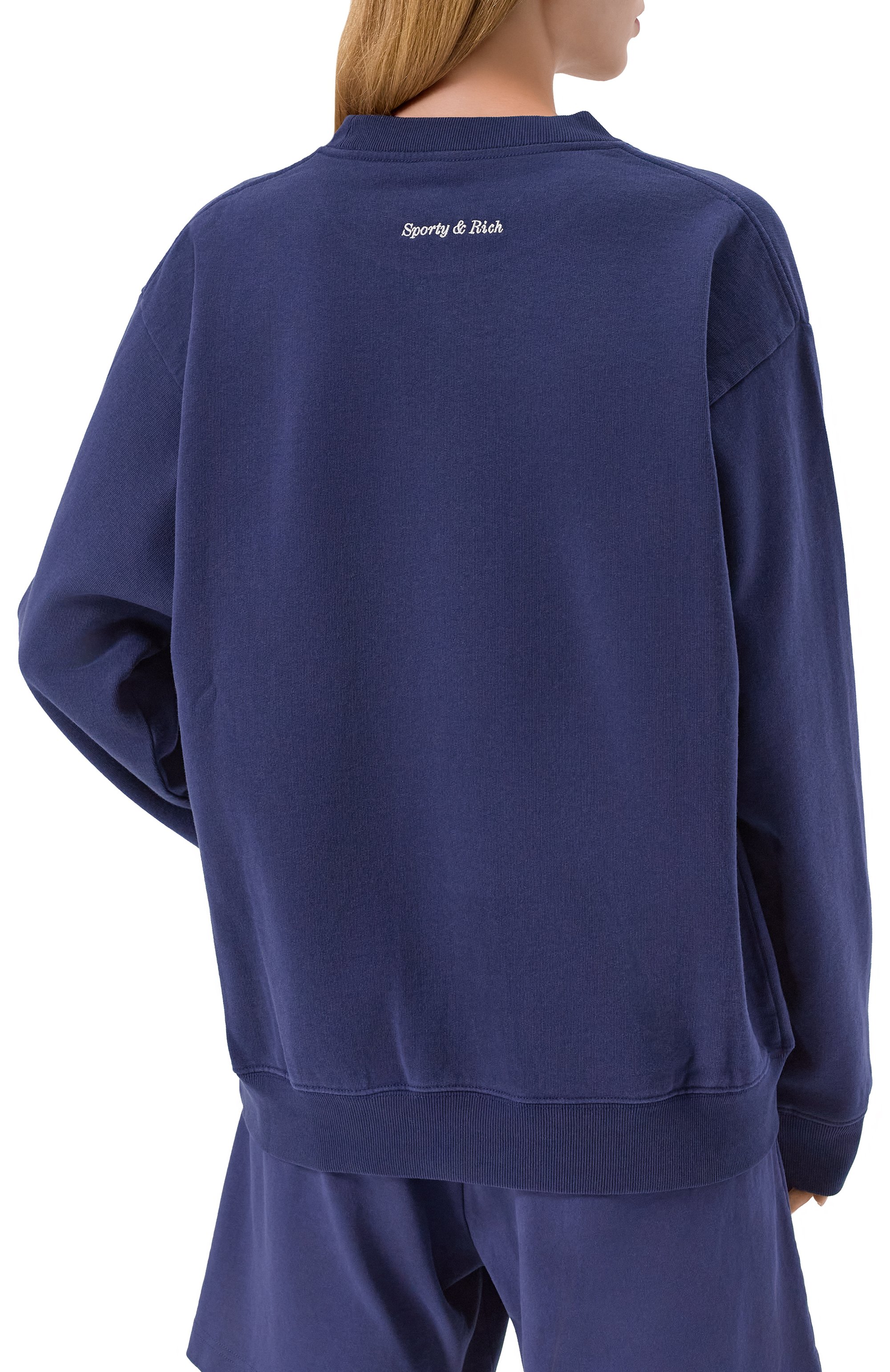 Хлопковый свитшот sporty & rich x hotel du cap-eden-roc SPORTY AND RICH, арт. ST07160621BL106, фото 4