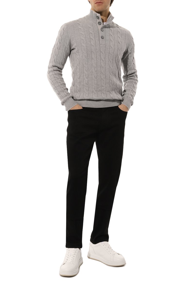 Мужские джинсы EMPORIO ARMANI черного цвета, арт. 8N1J06/1DHDZ | Фото 2 (Длина (брюки, джинсы): Стандартные; Материал сплава: Проставлено; Материал внешний: Хлопок, Деним; Драгоценные камни: Проставлено; Силуэт М (брюки): Прямые; Кросс-КТ: Деним; Стили: Повседневный)