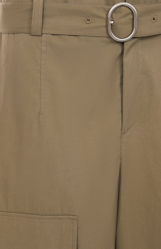 Шорты из хлопка и шелка Jil Sander J22KA0287-J45287 Хаки  J22KA0287-J45287 Фото 6