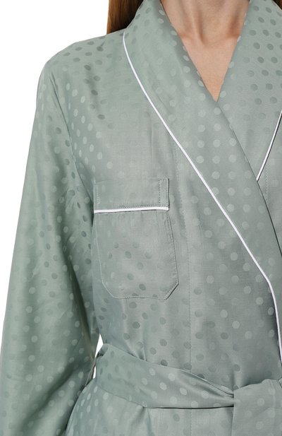 Хлопковый халат DEREK ROSE зеленого цвета по цене 39950 руб., арт. 2750-KATE007, фото 5 Хлопковый халат DEREK ROSE, арт. 2750-KATE007, фото 5