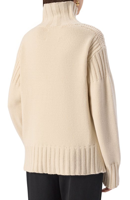Кашемировый свитер Jil Sander J40GP0019-J13207 Кремовый  J40GP0019-J13207 Фото 4