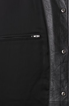 Мужская кожаная рубашка DOLCE & GABBANA черного цвета, арт. G5LD2L/GG724 | Фото 7 (Материал внешний: Натуральная кожа; Драгоценные камни: Проставлено; Длина (для топов): Стандартные; Материал сплава: Проставлено; Материал подклада: Вискоза; Рукава: Длинные; Случай: Повседневный; Стили: Кэжуэл; Принт: Однотонные; Манжеты: На кнопках; Воротник: Кент)