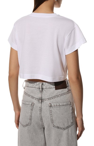 Хлопковая футболка DOLCE & GABBANA белого цвета по цене 46350 руб., арт. F8S21Z/G7E0W, фото 4 Хлопковая футболка DOLCE & GABBANA, арт. F8S21Z/G7E0W, фото 4