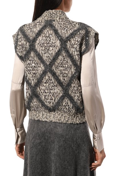 Шерстяной жилет BRUNELLO CUCINELLI, арт. MCER10206P, фото 4