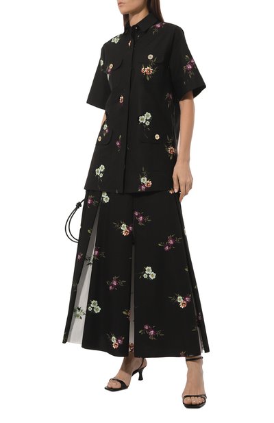 Хлопковая юбка ELIE SAAB черного цвета по цене 174500 руб., арт. SK009, фото 2 Хлопковая юбка ELIE SAAB, арт. SK009, фото 2