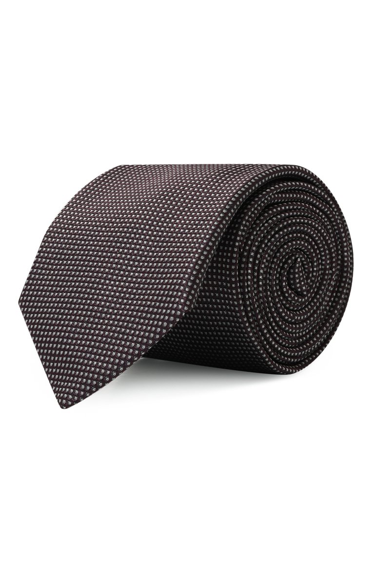 Мужской шелковый галстук BROUBACK фиолетового цвета, арт. TIE 8CM/FW24 | Фото 1 (Материал: Текстиль, Шелк; Материал сплава: Проставлено; Нос: Не проставлено; Принт: С принтом)