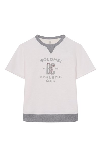 Свитшот из хлопка и льна BRUNELLO CUCINELLI, арт. BR831E501A