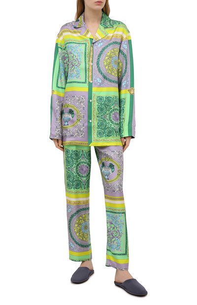 Шелковые брюки VERSACE, арт. AUD05057/1F00508, фото 2