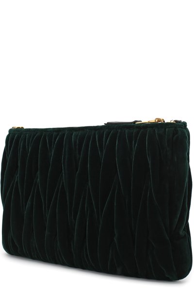 Бархатный клатч на цепочке MIU MIU, арт. 5BF354-2EOM-F077U-OOO, фото 2