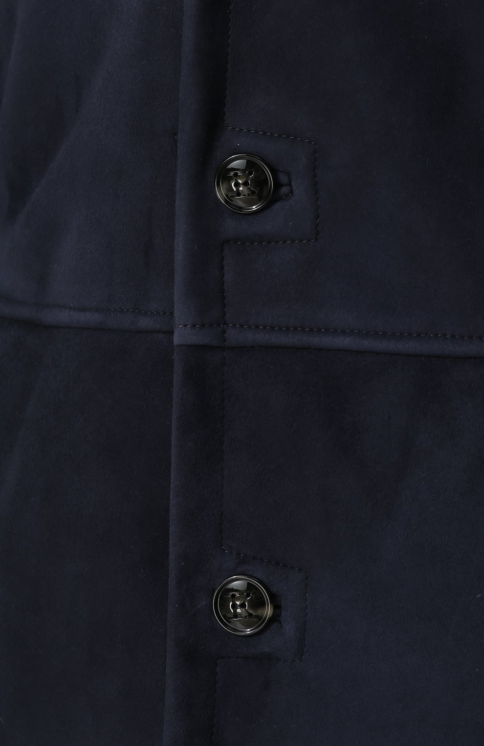 Дубленка прямого кроя на пуговицах с отложным воротником KITON темно-синего цвета по цене 938000 руб., арт. UW0443/3R88, фото 5 Дубленка прямого кроя на пуговицах с отложным воротником KITON, арт. UW0443/3R88, фото 5