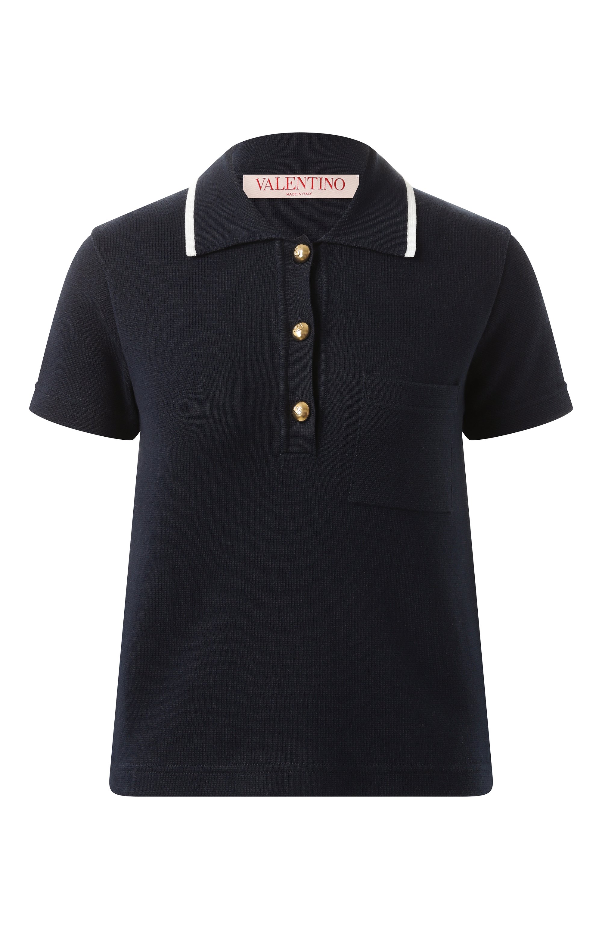 Хлопковое поло VALENTINO, арт. 5B3KC57C8P9, фото 1
