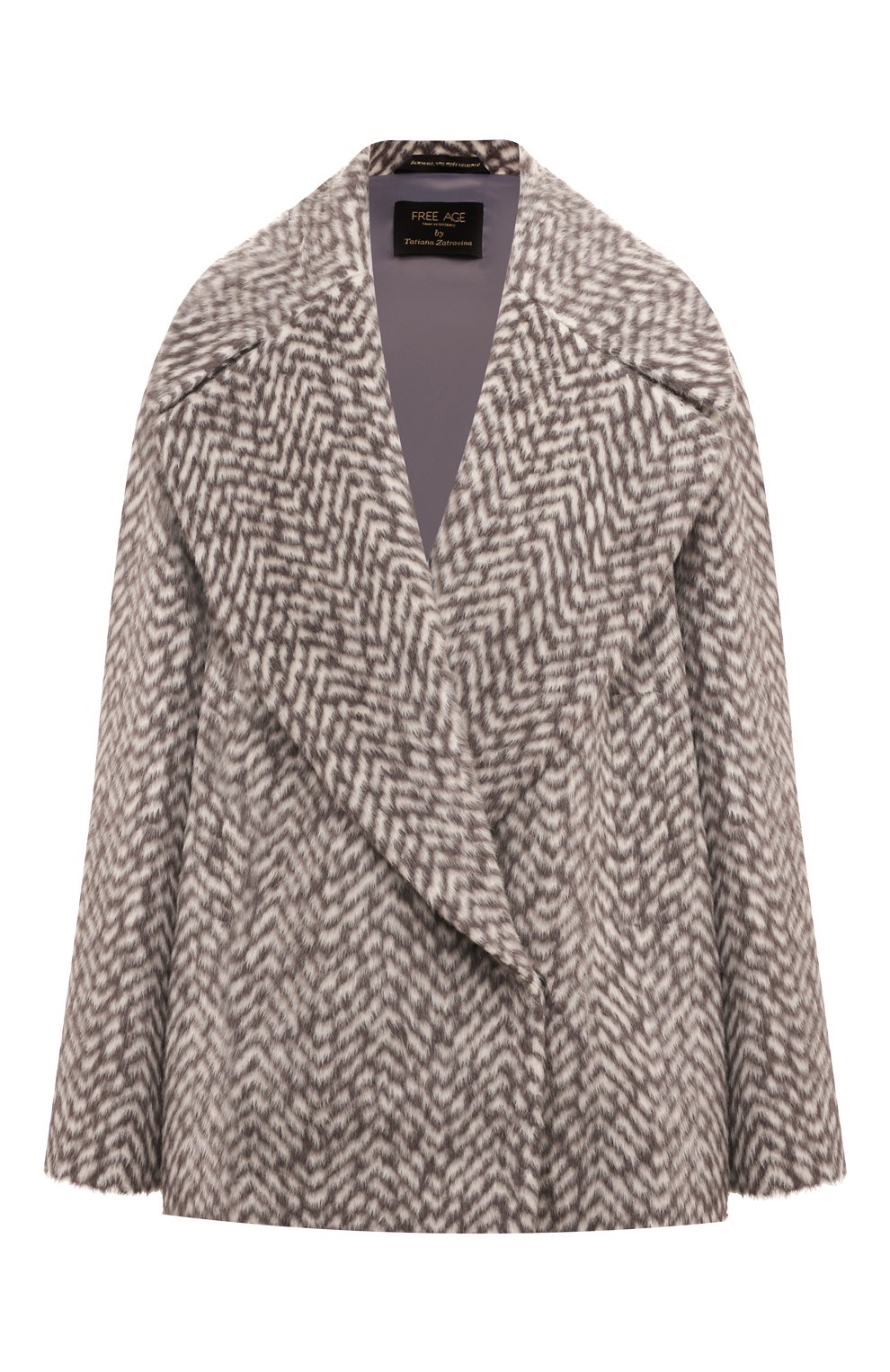 Шерстяное полупальто FREEAGE серого цвета по цене 242000 руб., арт. WW25.CT018.2560.901, фото 1 Шерстяное полупальто FREEAGE, арт. WW25.CT018.2560.901, фото 1