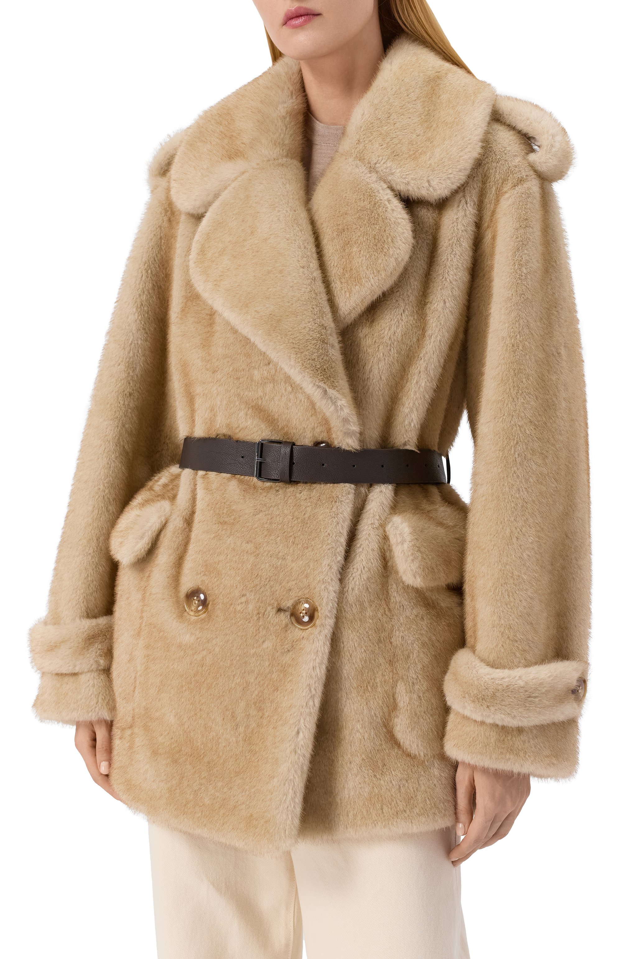 Шуба из экомеха P.A.R.O.S.H., арт. PULSE-D431732, фото 3