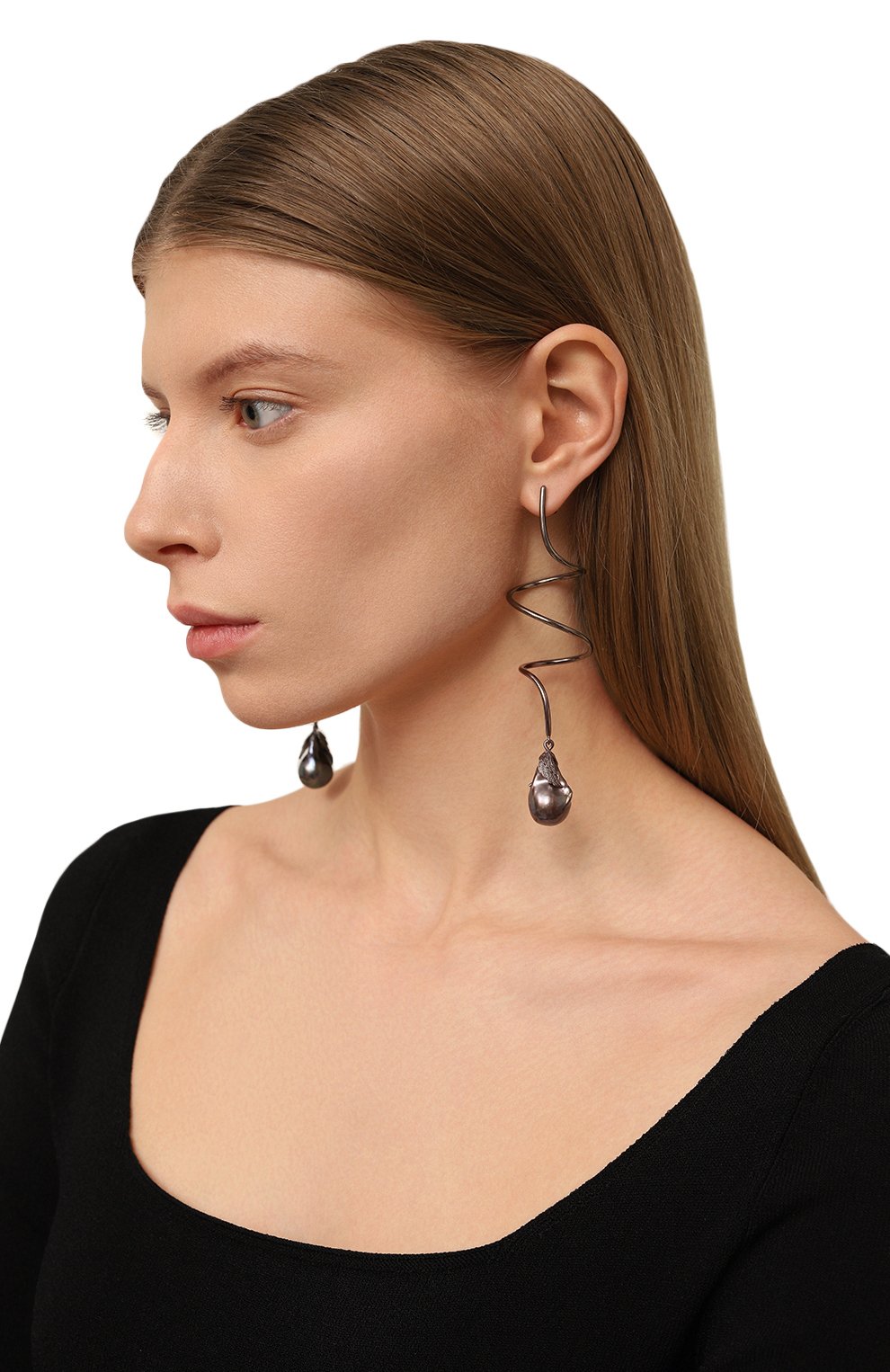 Серьги-спирали drowning to embrace CAVIAR JEWELLERY, арт. DTE012B, фото 2