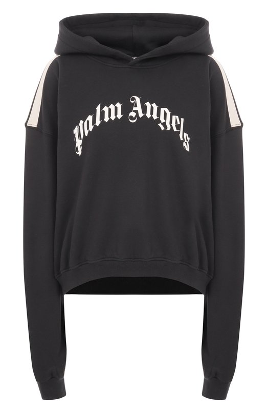 Хлопковое худи Palm Angels PWBB076F25FLE006 Чёрный PWBB076F25FLE006