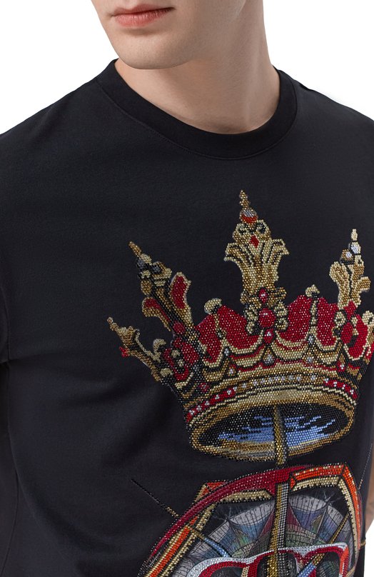 Хлопковая футболка Philipp Plein SAFC MTK8863 PJY002N Чёрный  SAFC MTK8863 PJY002N Фото 5