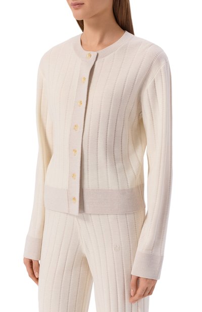 Шерстяной кардиган YUZEFI, арт. TATUM-L0NG SLEEVE TUCK STITCH CARDIGAN/KNIT, фото 3