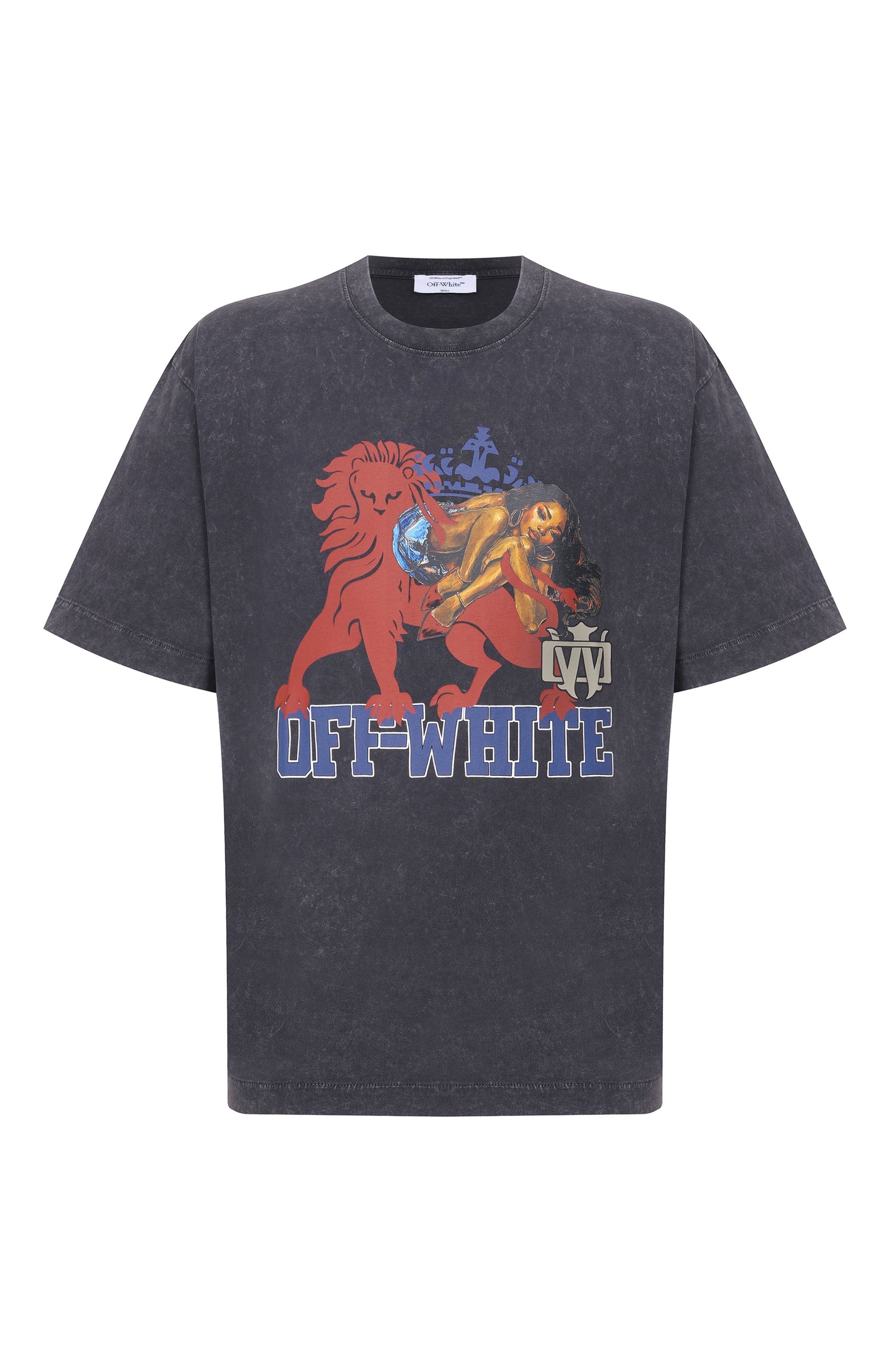 Хлопковая футболка OFF-WHITE, арт. 0MAA120S26JER005, фото 1