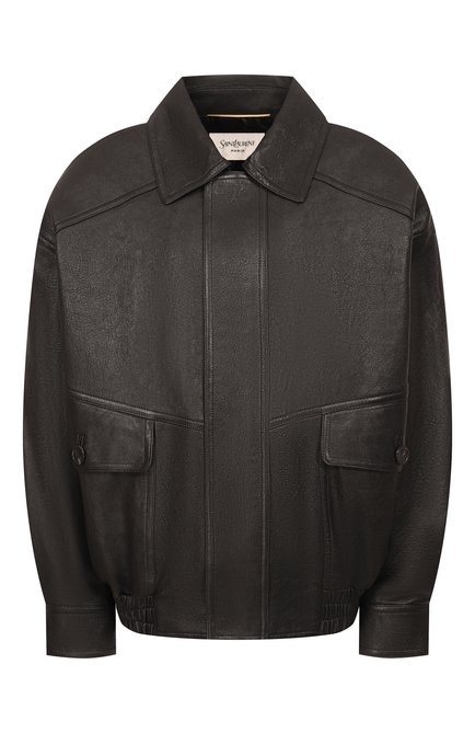 Женский кожаный бомбер SAINT LAURENT, арт. 842948/YCNF2