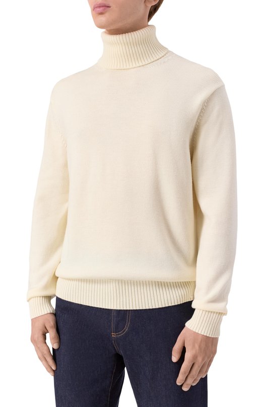Шерстяной свитер Paul&Shark 15311064/3XL Кремовый  15311064/3XL Фото 3