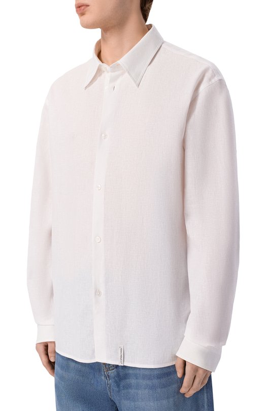 Рубашка изо льна и вискозы HINNOMINATE HMABM01549 Белый  HMABM01549 Фото 3
