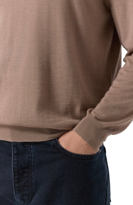 Водолазка из кашемира и шелка Kiton UMKXX04S1889 Бежевый  UMKXX04S1889 Фото 5