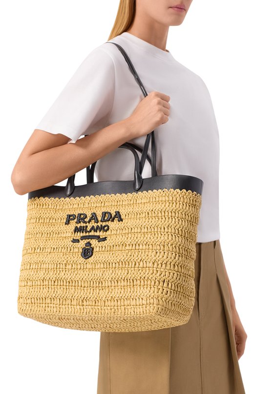 Сумка-тоут Prada 1BG499/2M2Q Бежевый  1BG499/2M2Q Фото 2