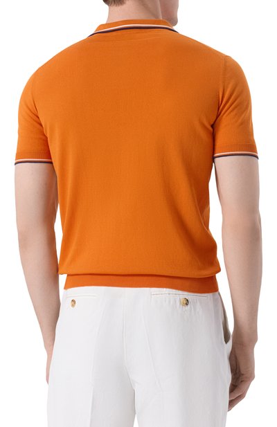 Хлопковое поло GRAN SASSO оранжевого цвета по цене 24950 руб., арт. 57132/20688, фото 4 Хлопковое поло GRAN SASSO, арт. 57132/20688, фото 4