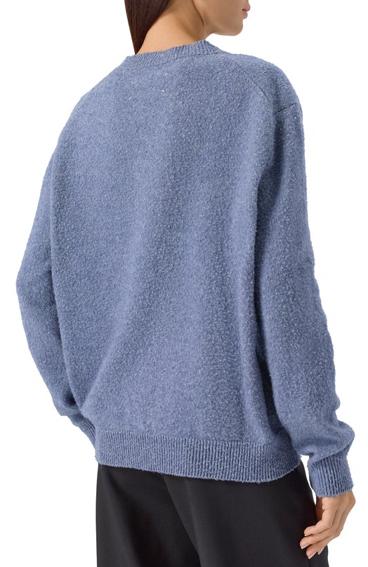 Свитер из шерсти и хлопка Maison Margiela S50HN0011/M13108 Голубой  S50HN0011/M13108 Фото 4