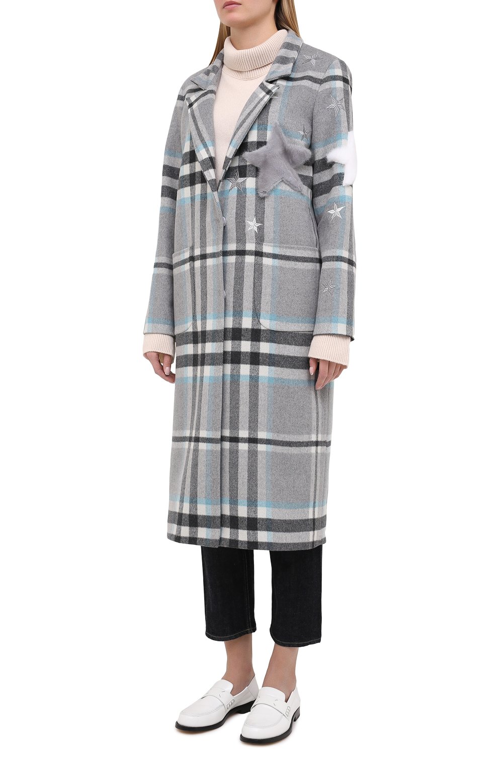 Пальто из шерсти и кашемира SEVEN LAB, арт. CL20-007/2 blue/black, фото 3