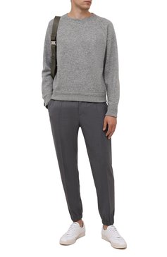 Мужские шерстяные джоггеры ZEGNA серого цвета, арт. UWI01/TT20 | Фото 2 (Материал внешний: Шерсть; Силуэт М (брюки): Джоггеры; Стили: Спорт-шик; Длина (брюки, джинсы): Стандартные; Региональные ограничения белый список (Axapta Mercury): RU; Материал сплава: Проставлено; Драгоценные камни: Проставлено)