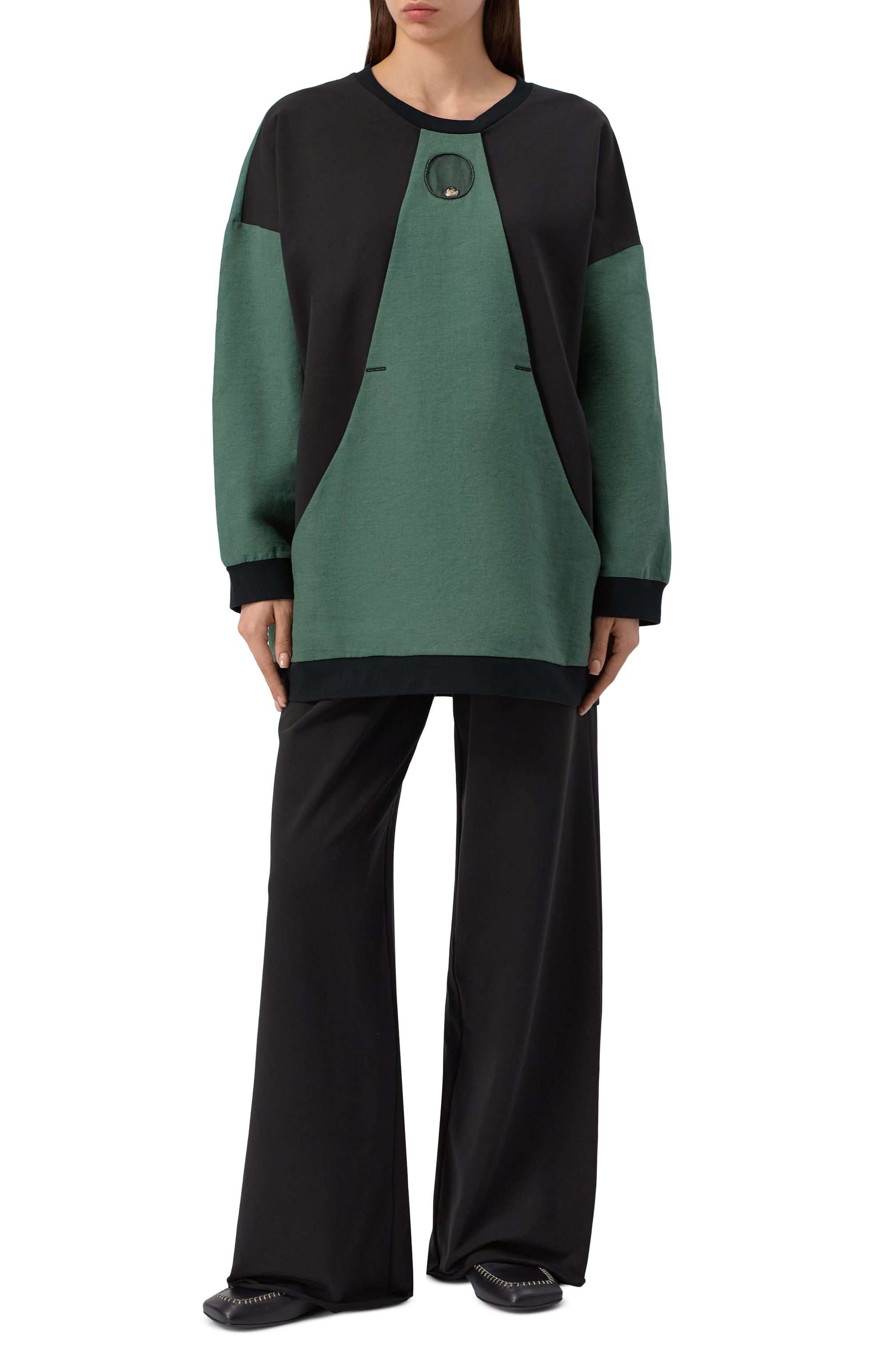 Свитшот из хлопка и льна MIDGARD PARIS, арт. SR6CN-OS-GN, фото 2