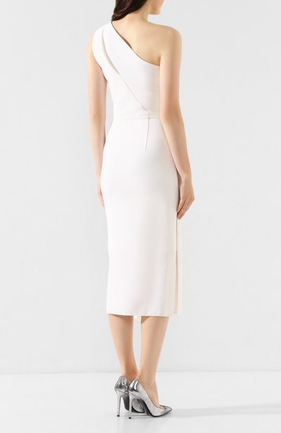 Шерстяное платье ROLAND MOURET белого цвета по цене 217000 руб., арт. PW19/S0737/F4044, фото 4 Шерстяное платье ROLAND MOURET, арт. PW19/S0737/F4044, фото 4