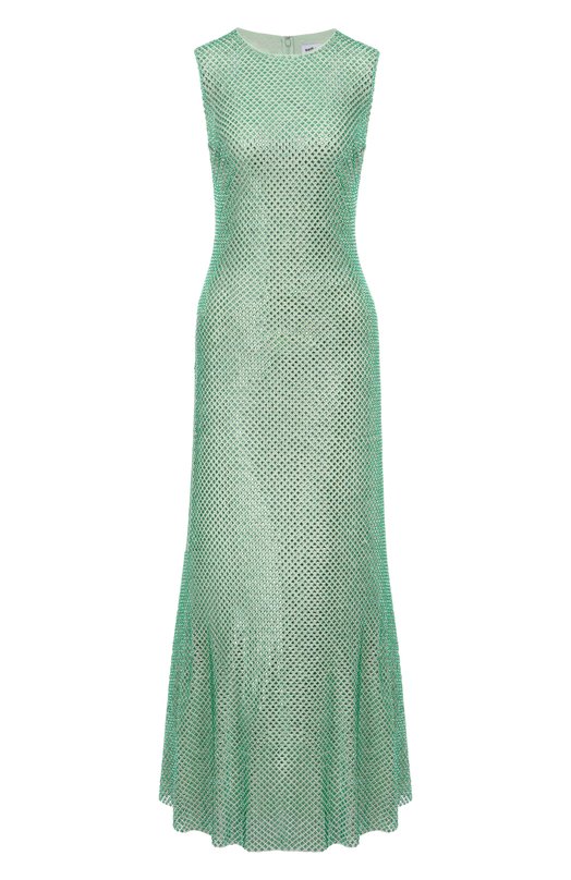 Платье с отделкой стразами self-portrait PF25101MG Зелёный PF25101MG