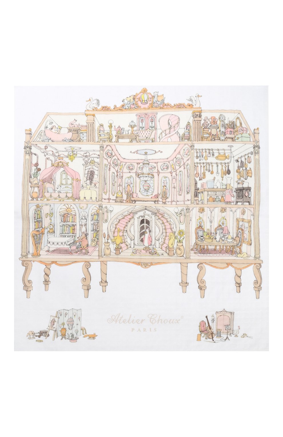 Хлопковая пеленка ATELIER CHOUX, арт. CARRE D0LL H0USE, фото 2