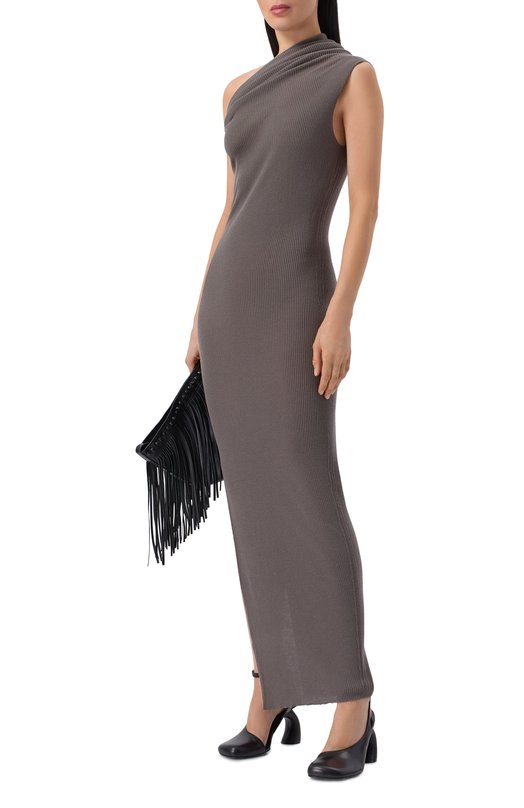 Шерстяное платье Rick Owens RP01F6627/RIBM Серый  RP01F6627/RIBM Фото 2