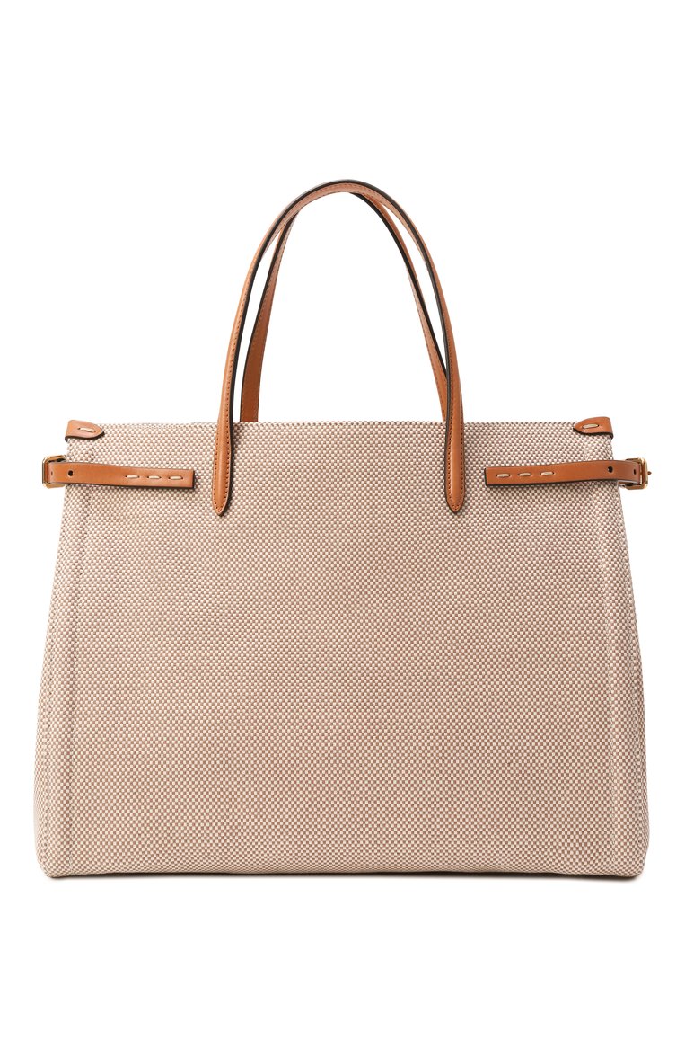 Женская сумка-тоут antibes medium VALENTINO бежевого цвета, арт. 6W2B0R19/EZT | Фото 6 (Ремень/цепочка: На ремешке; Материал: Текстиль; Размер: medium)