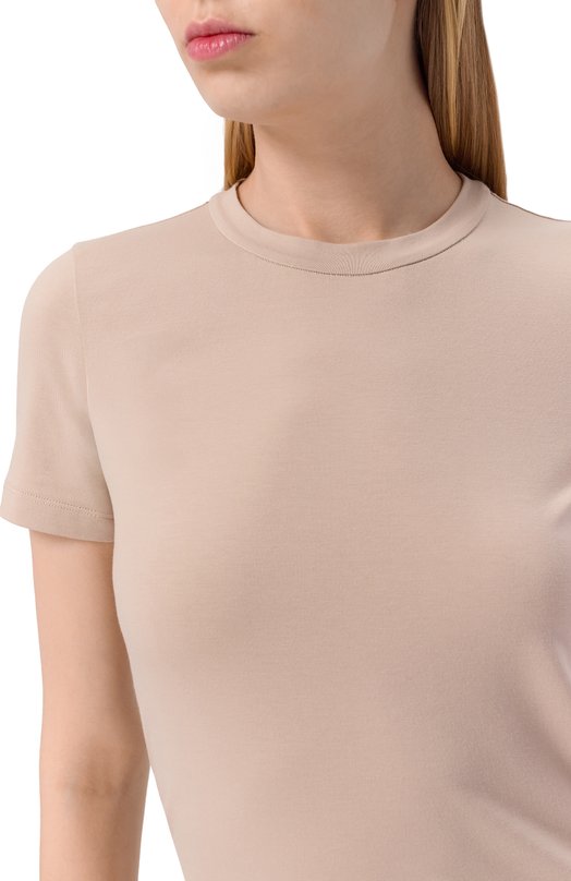 Хлопковая футболка Brunello Cucinelli M0T18B0170 Бежевый  M0T18B0170 Фото 5
