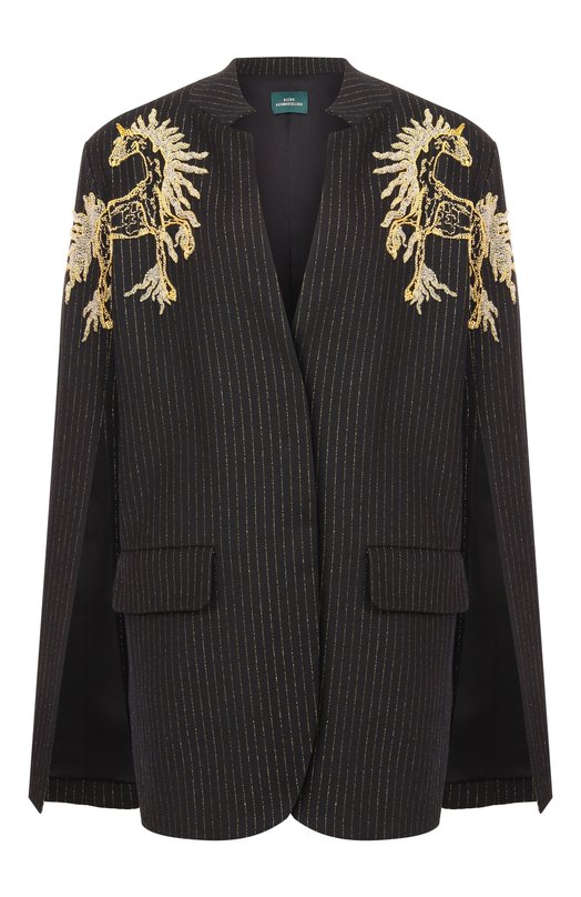 Шерстяной жакет с отделкой бисером Akhmadullina 1226.2JT804/W713.5 Чёрный 1226.2JT804/W713.5