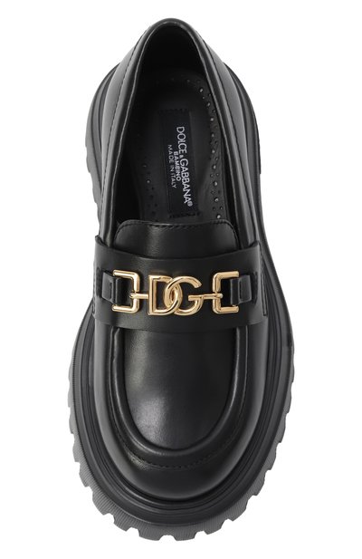 Кожаные лоферы DOLCE & GABBANA, арт. D11351/A1065/27-36, фото 4