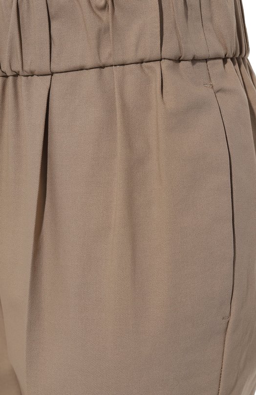 Хлопковые брюки Brunello Cucinelli M0F70P1673 Коричневый  M0F70P1673 Фото 5
