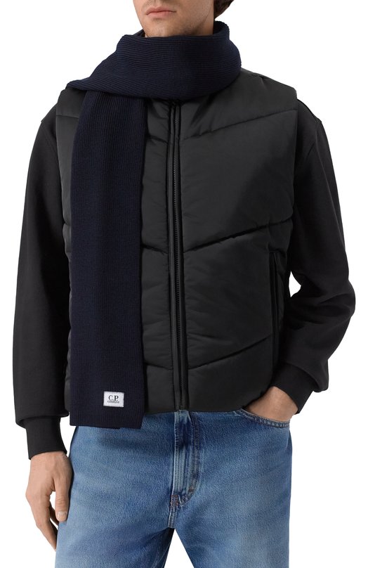 Шерстяной шарф C.P. Company 19CMAC303A005509A Синий  19CMAC303A005509A Фото 2